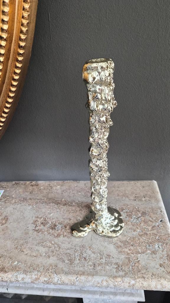 Drip Kandelaar zilver (kleur) hagelnieuw hoogte 35 cm, Overige kleuren, 25 tot 50 cm, Nieuw, Ophalen of Verzenden