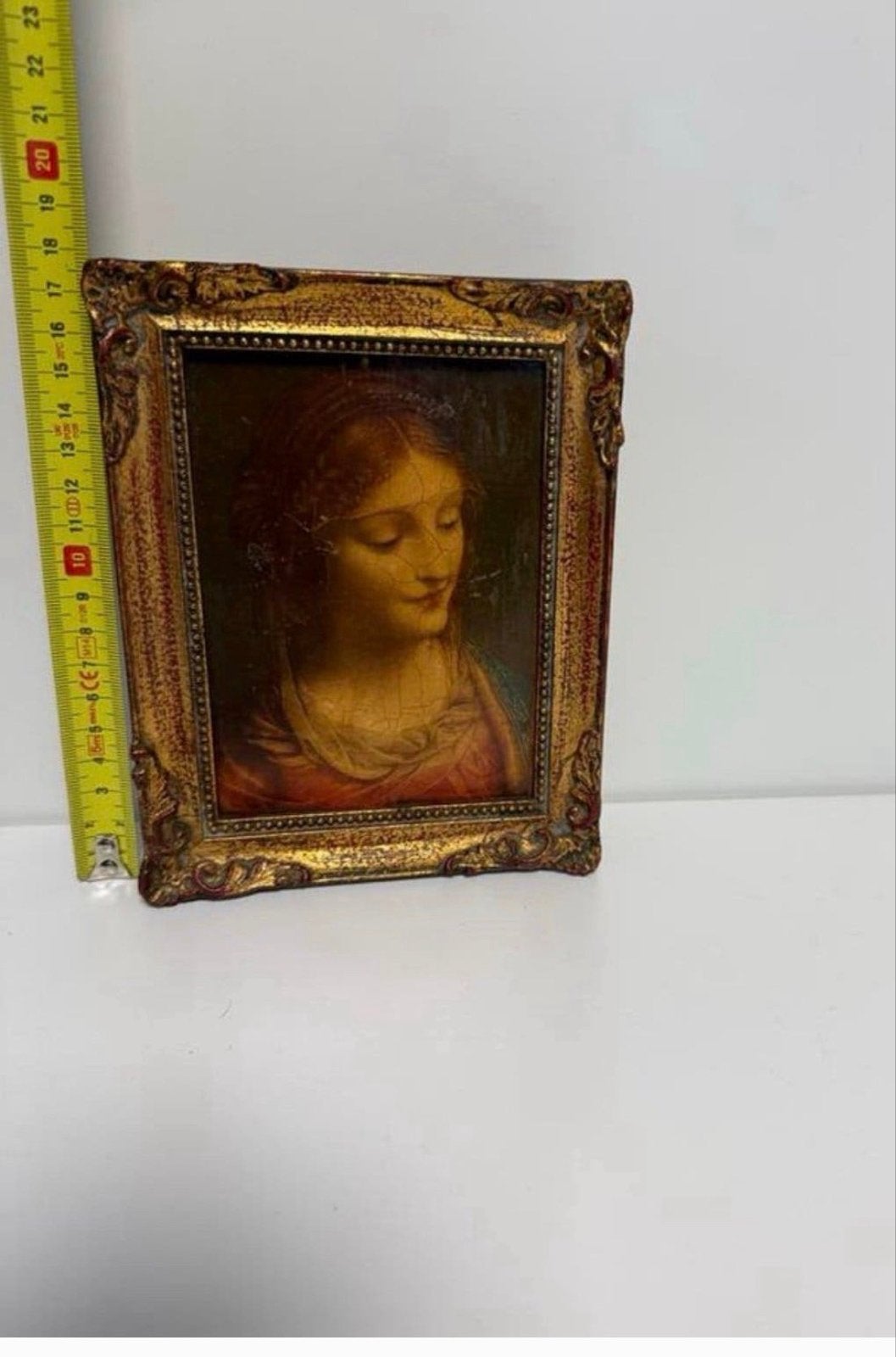 Vintage Madonna reproductie - Luini stijl - Kunsthandel J. P, Antiek en Kunst, Portret of Personen, Overige ondergronden, Ophalen of Verzenden