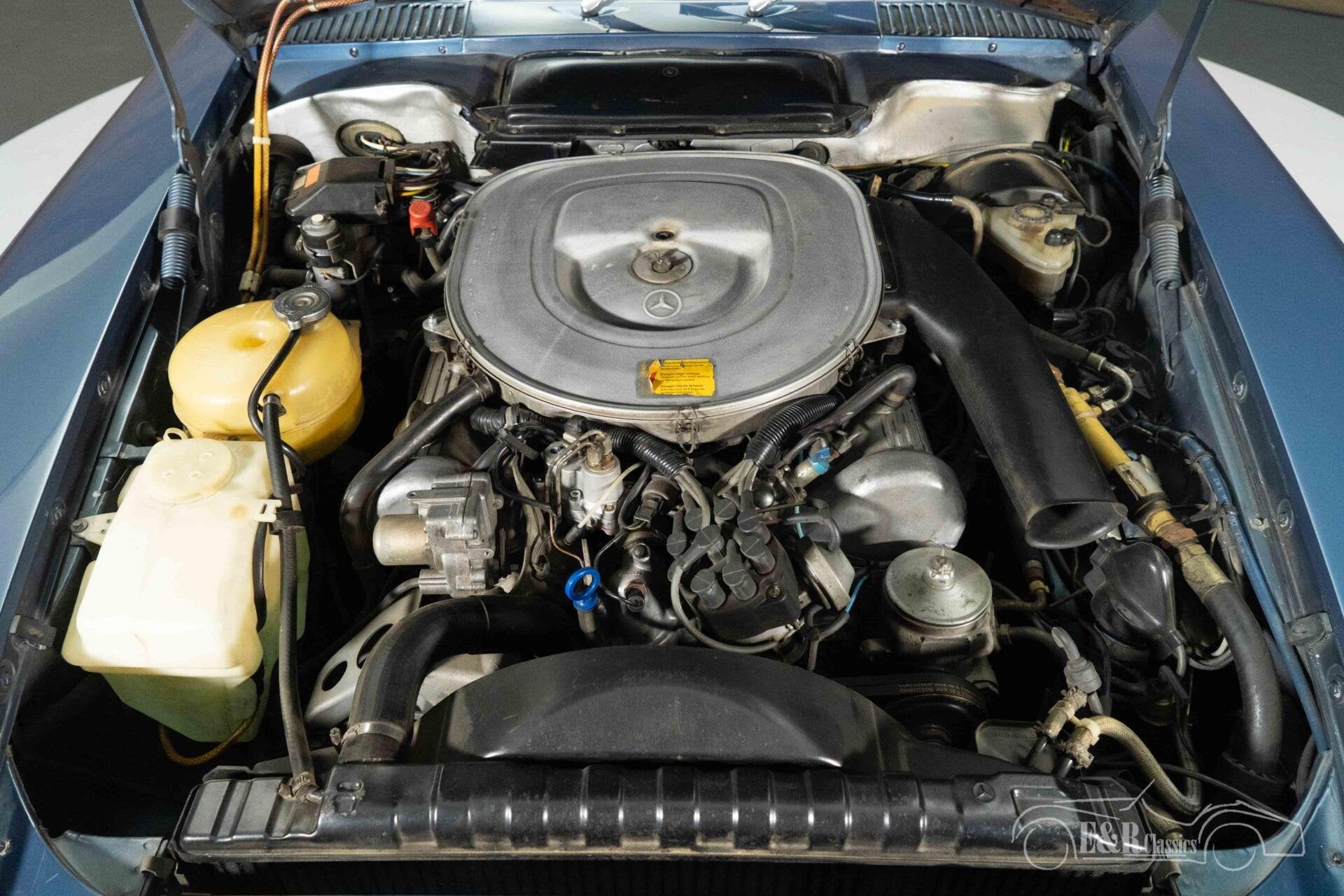 Mercedes 380 SL Cabriolet | 1981, Auto's, Automaat, Achterwielaandrijving, Cabriolet, Blauw