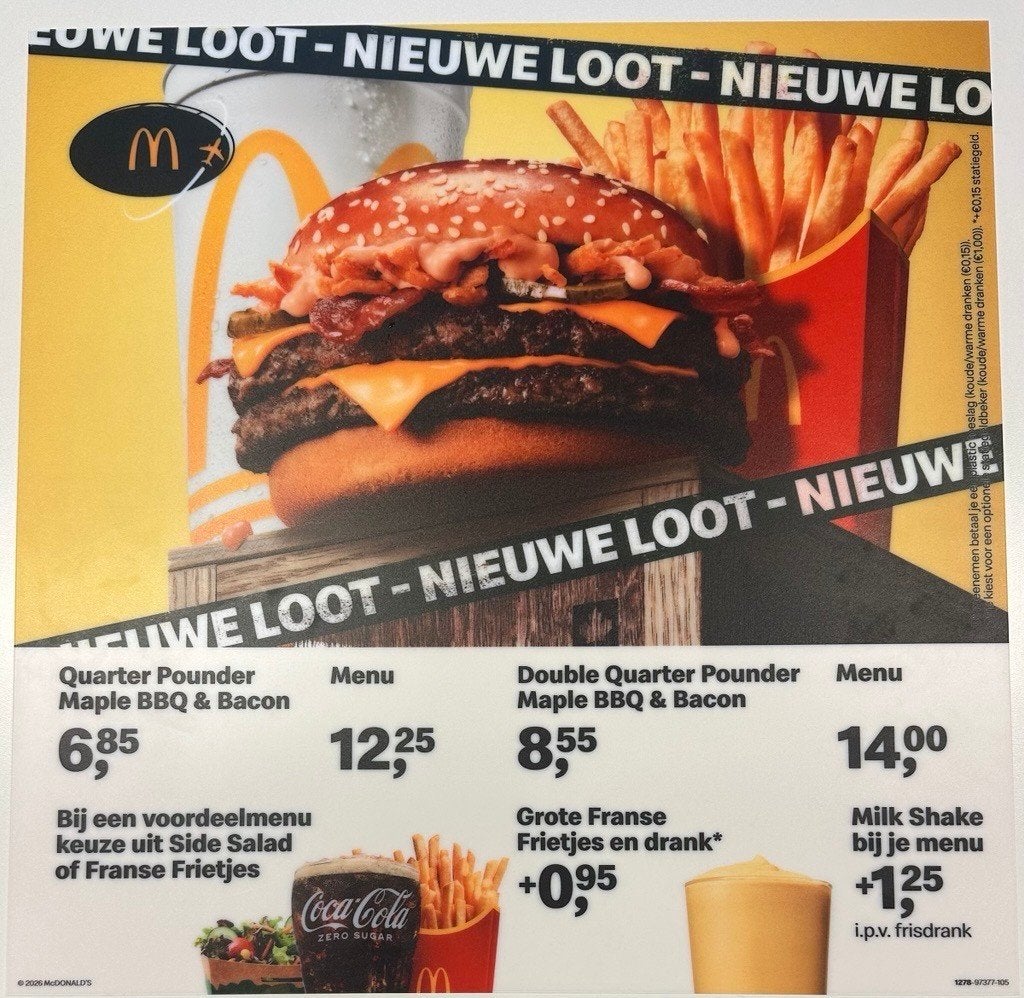 mcdonalds poster, Ophalen, Nieuw