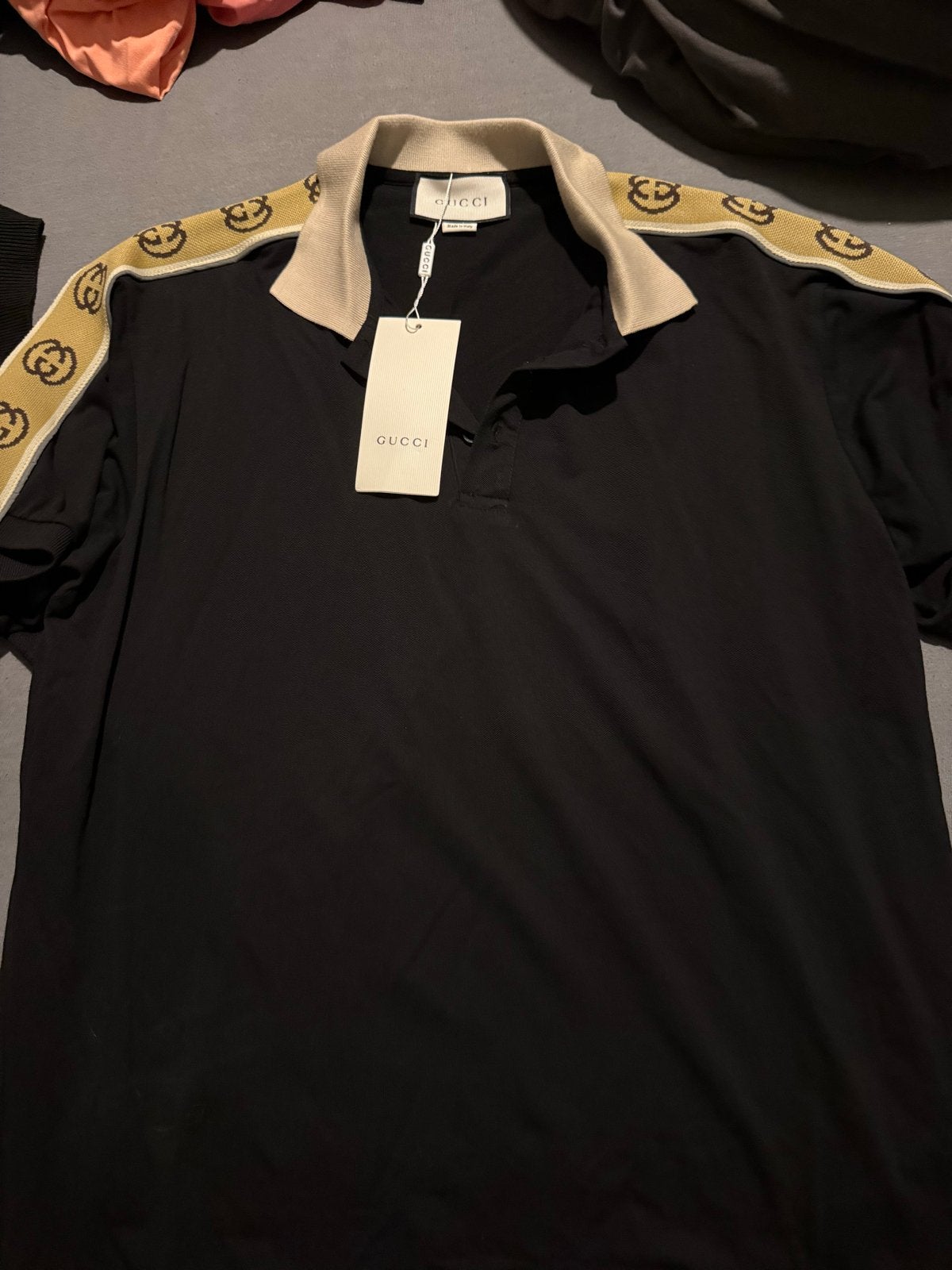 Gucci polo maat M met prijskaartje, Kleding | Heren, T-shirts, Ophalen of Verzenden, Nieuw, Maat 48/50 (M), Zwart