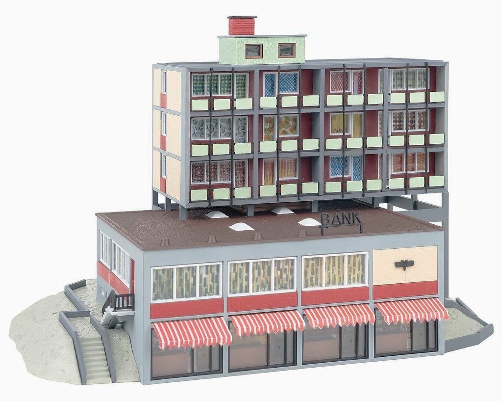 FALLER B-928 MODERN BANKGEBOUW (FALLER-KLASSIKER) 1:87, Overige merken, Verzenden, Gelijkstroom of Wisselstroom, Brug, Tunnel of Gebouw