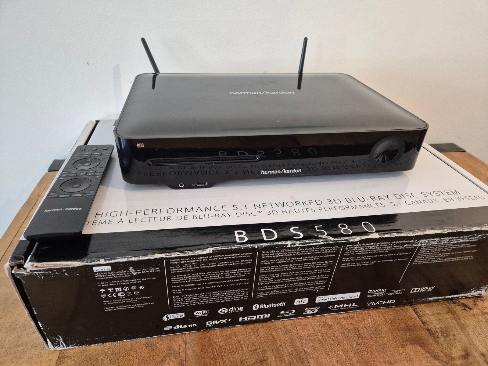 Harman Kardon BDS 580 Blu-ray 3D Receiver | Compleet, Audio, Tv en Foto, Blu-ray-spelers, Ophalen of Verzenden, Zo goed als nieuw