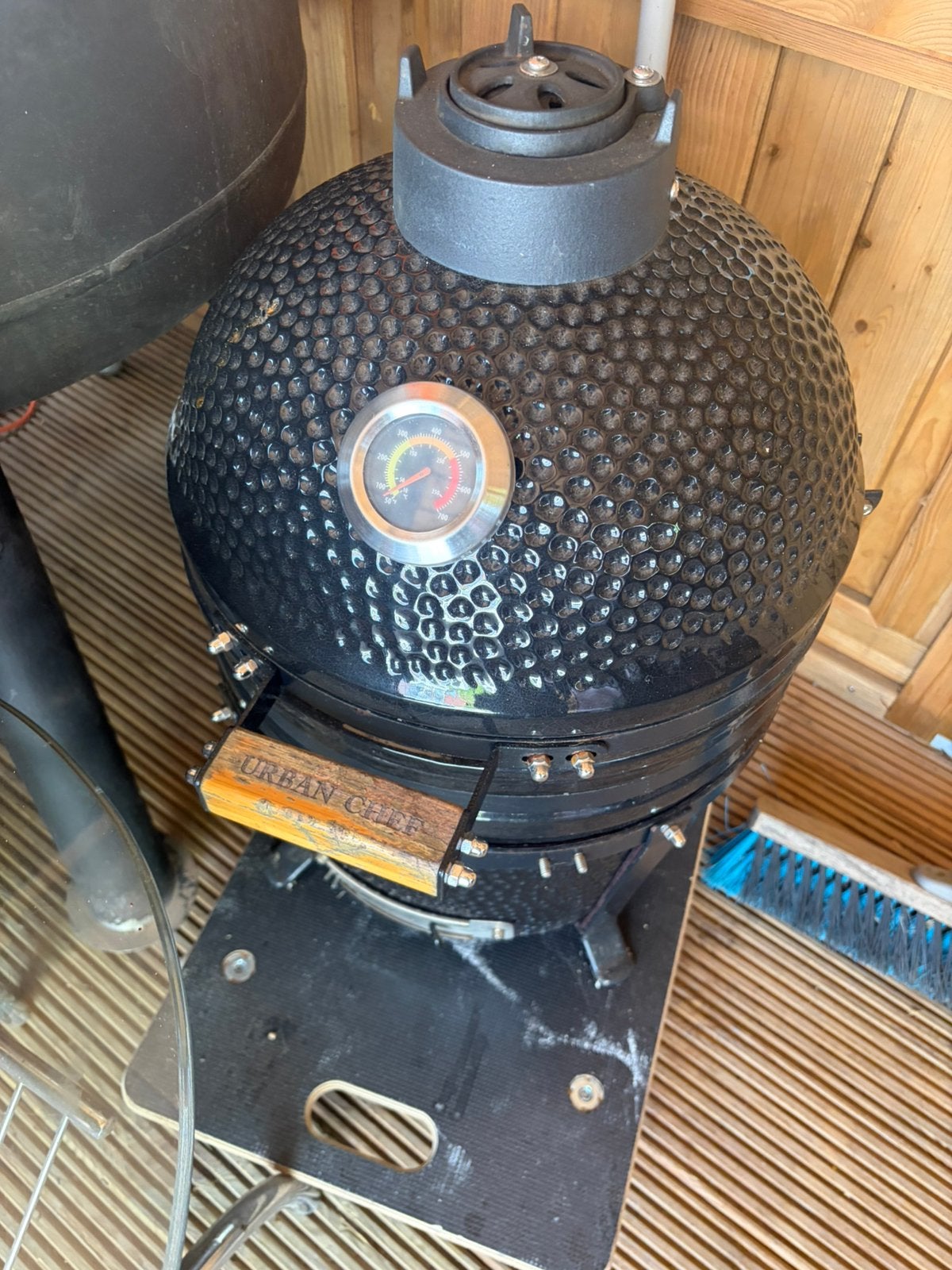 Baby kamado, Tuin en Terras, Houtskoolbarbecues, Ophalen, Zo goed als nieuw