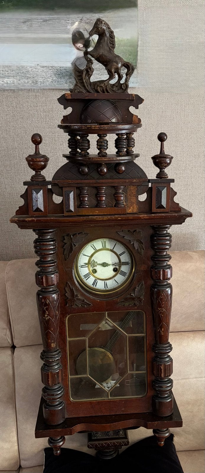 Antieke Müller-Schlenker wandpendule, Zwarte Woud, ca. 1886, Antiek en Kunst, Antiek | Klokken, Ophalen