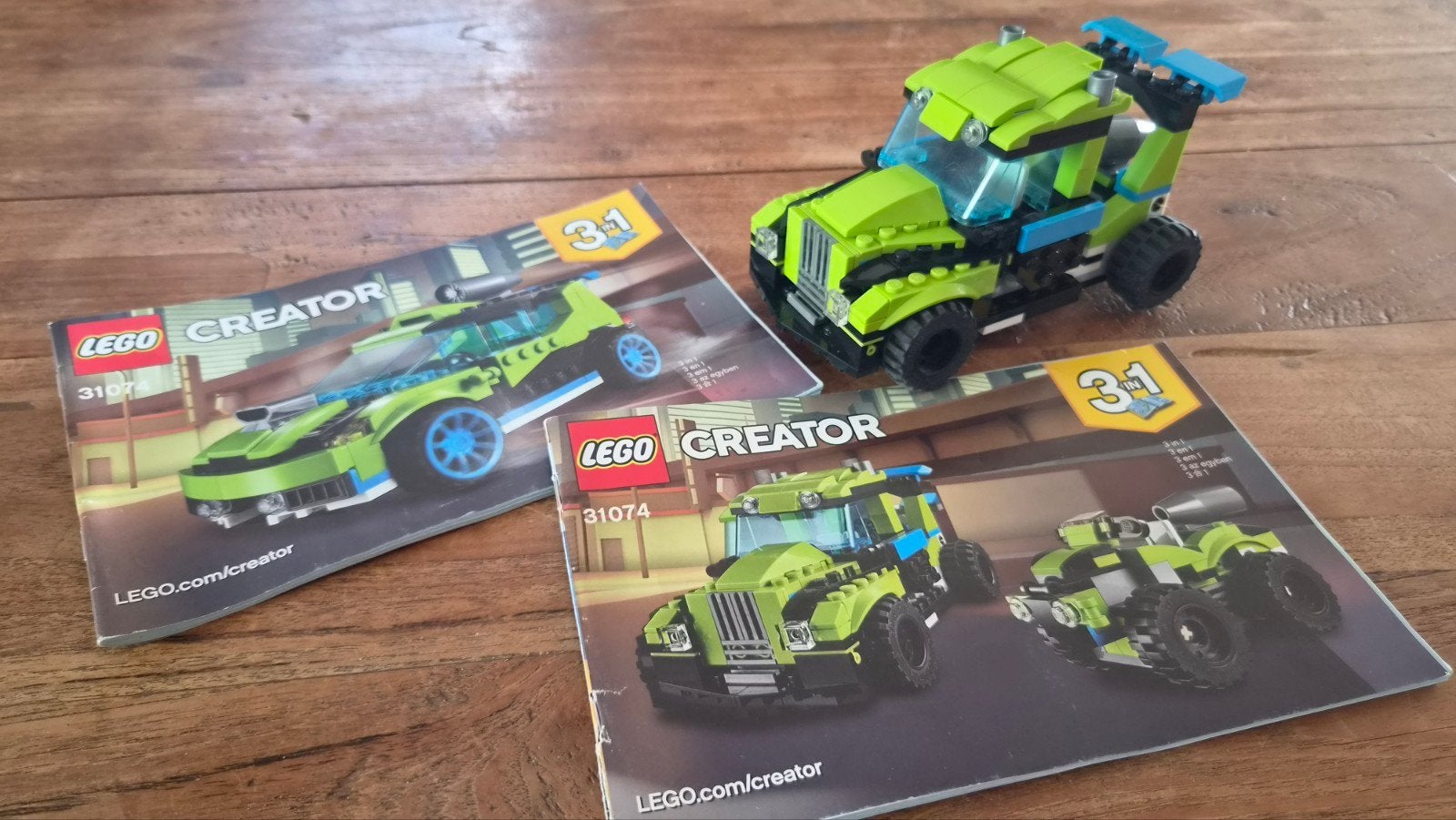 LEGO Creator 3 in 1 Raketrallyauto - 31074, Lego, Ophalen of Verzenden, Zo goed als nieuw, Inclusief instructies