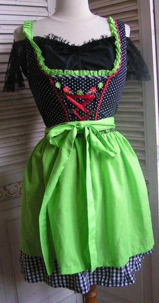 tiroler dirndl jurk schort en blouse maat 40 nr JJ 935, Kleding | Dames, Verzenden, Zo goed als nieuw, Maat 38/40 (M), Overige thema's