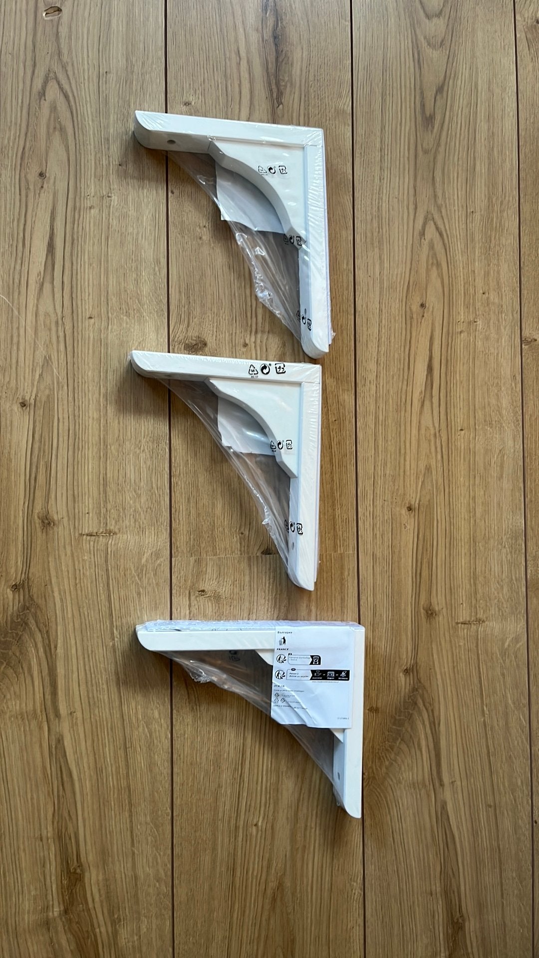Ikea 3x boekenplankdrager ramshult wit, Ophalen of Verzenden, Nieuw