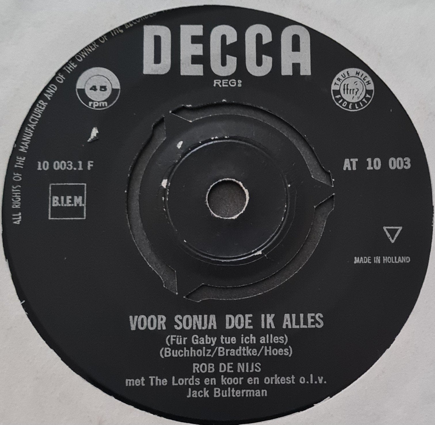 ROB DE NIJS - VOOR SONJA DOE IK ALLES, Ophalen of Verzenden, Gebruikt