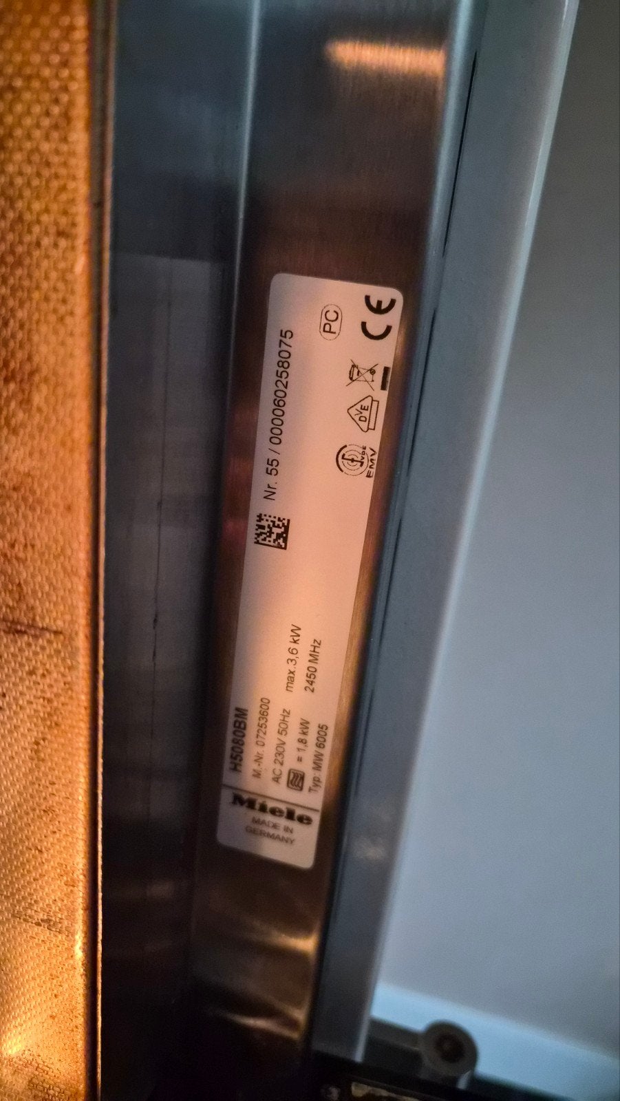 Miele H 5080 BM combi-oven - Inbouw - 45 cm nismaat, Ophalen, 45 tot 50 cm, Gebruikt, Combi-oven