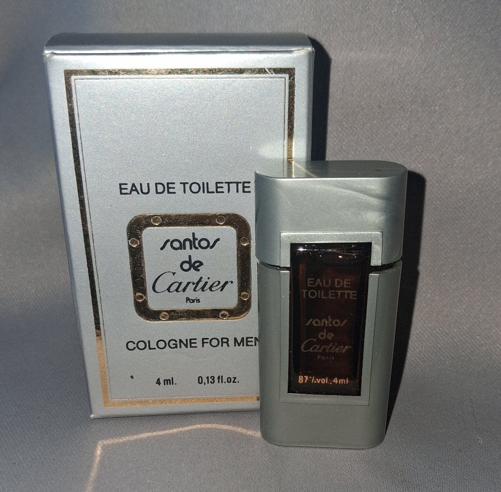Parfum miniatuur - Cartier santos + Doosje, Ophalen of Verzenden, Zo goed als nieuw, Miniatuur, Gevuld