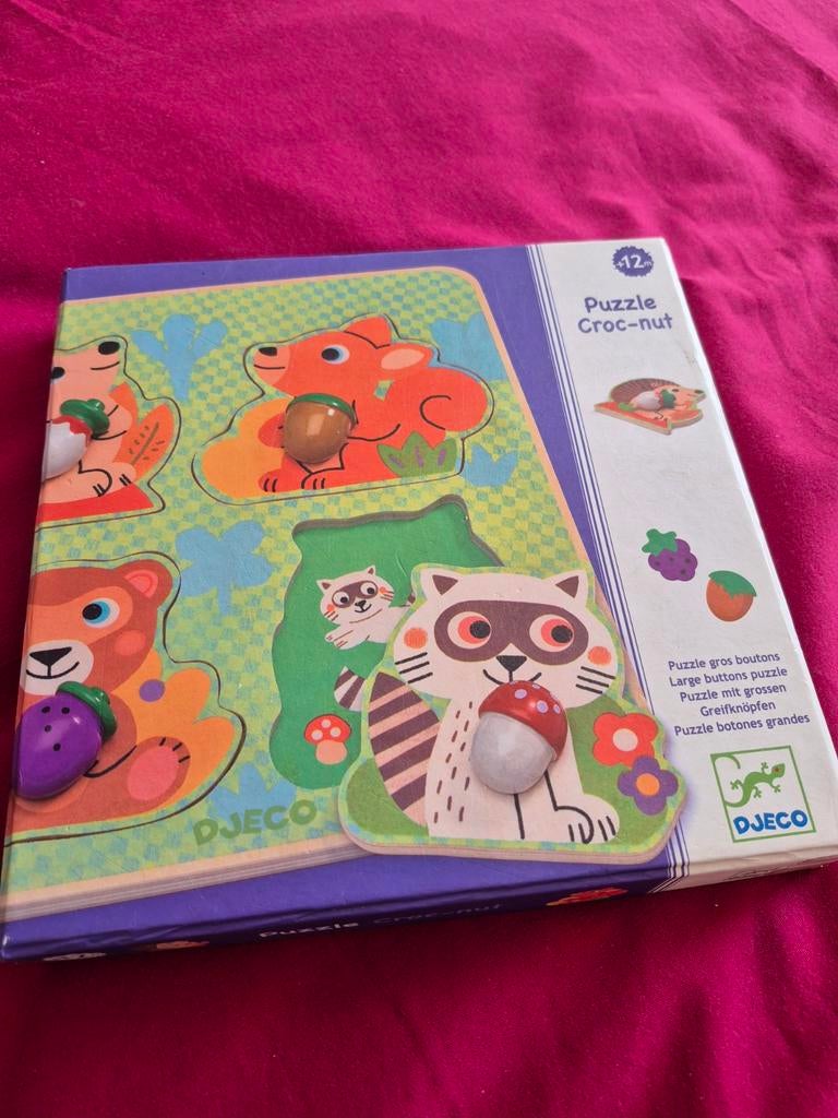 Djeco puzzel Croc-nut, Ophalen, Minder dan 10 stukjes, Gebruikt, Van hout