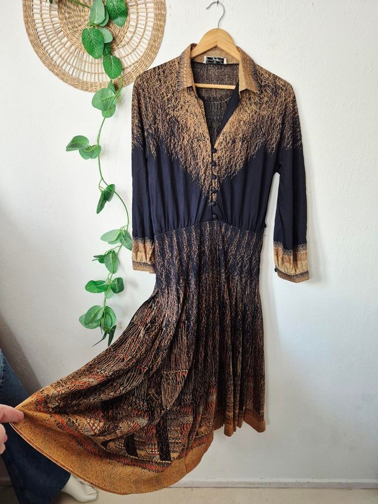 Vintage 80s boho/India jurk M/L, Kleding | Dames, Maat 38/40 (M), Ophalen of Verzenden, Zo goed als nieuw, Vintage