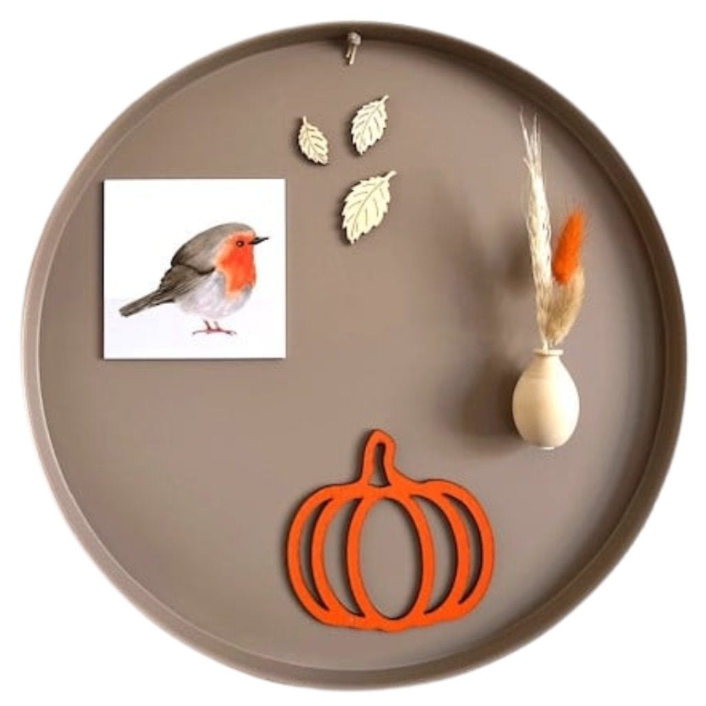 Magneetbord taupe rond 35cm, Huis en Inrichting, Ophalen of Verzenden, Nieuw, Magneetbord
