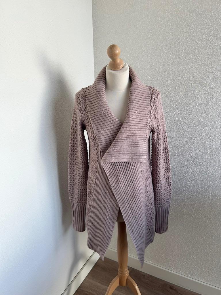 Just Dai maat L taupe beige midi lang vest 2615, Beige, Just Dai, Maat 42/44 (L), Just Dai