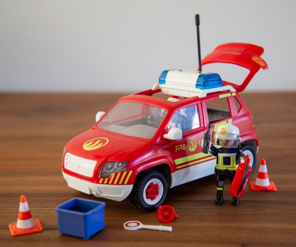Playmobil Brandweercommandant en dienstwagen met licht 5364, Kinderen en Baby's, Speelgoed | Playmobil, Ophalen of Verzenden, Zo goed als nieuw