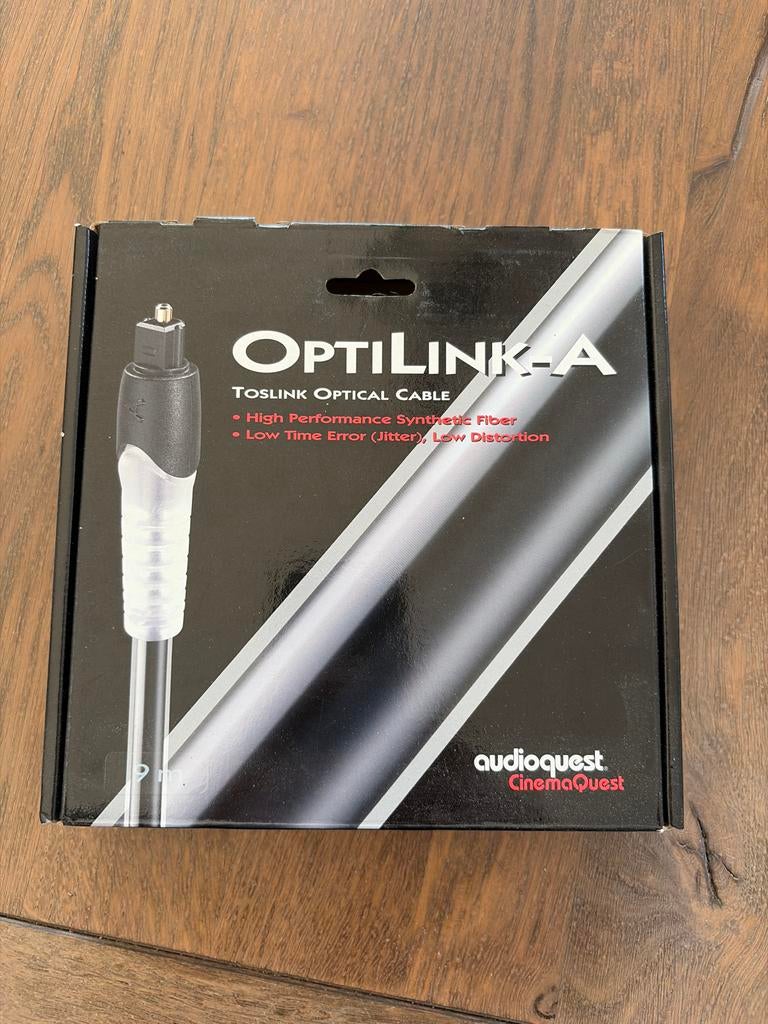 AudioQuest OptiLink-A Toslink Optische Kabel 9m Nieuw, Ophalen of Verzenden, Nieuw, 5 tot 10 meter, Optische kabel