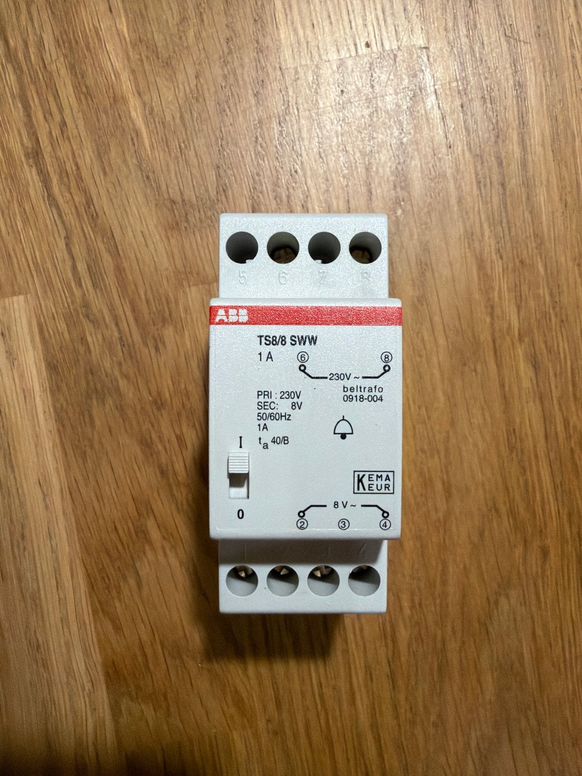 ABB TS8/8 SWW Beltransformator - 230V naar 8V, Ophalen of Verzenden, Zo goed als nieuw, ABB, Overige typen