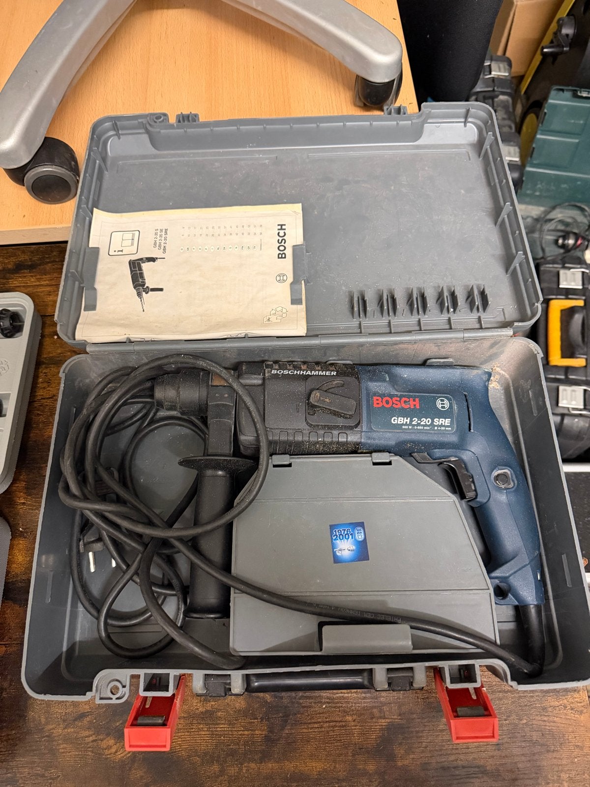 Z.G.A.N Bosch Professional GBH 2-20 SRE Boorhamer, Boor- en/of Breekhamer, Ophalen of Verzenden, Klopboormechanisme, Gebruikt