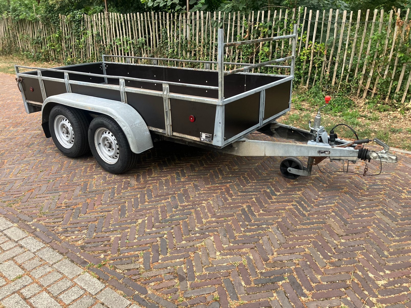 Saris 1540 kg tandemasser aanhanger aanhangwagen 305x135 cm, Ophalen, Gebruikt