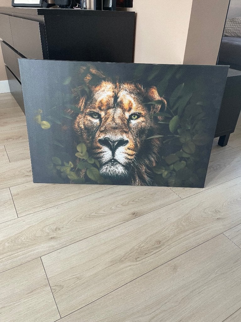 Canvasdoek leeuw, Huis en Inrichting, 50 – 75, Nieuw, Ophalen of Verzenden, Schilderij
