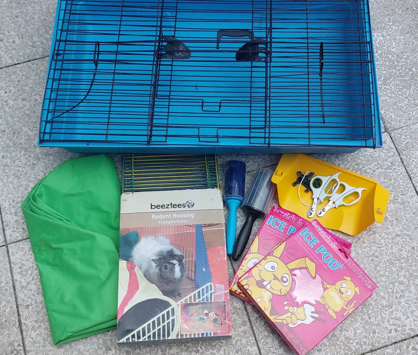 Cavia kooi met ren en toebehoren, Dieren en Toebehoren, Knaagdieren en Konijnen | Hokken en Kooien, Minder dan 60 cm, Kooi, 110 cm of meer