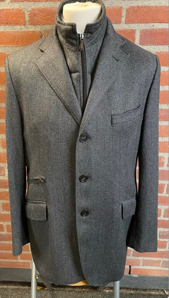 Corneliani ID Identity jas Grijs 100% Zuivere Wol EU 54 R, Kleding | Heren, Jassen | Winter, Ophalen of Verzenden, Gedragen, Maat 52/54 (L)