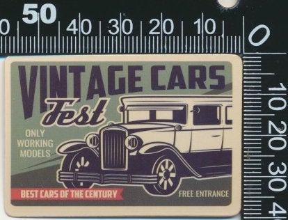 Sticker: Vintage Cars Fest - Best cars of the century, Ophalen of Verzenden, Zo goed als nieuw, Auto of Motor