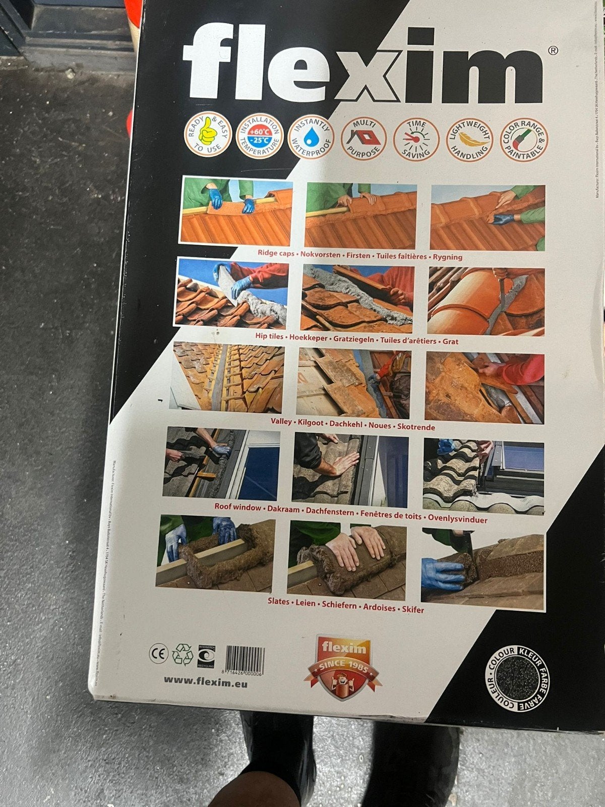 Flexim Dakmortel  Zwart, Ophalen, Overige materialen, Zwart, Overige typen