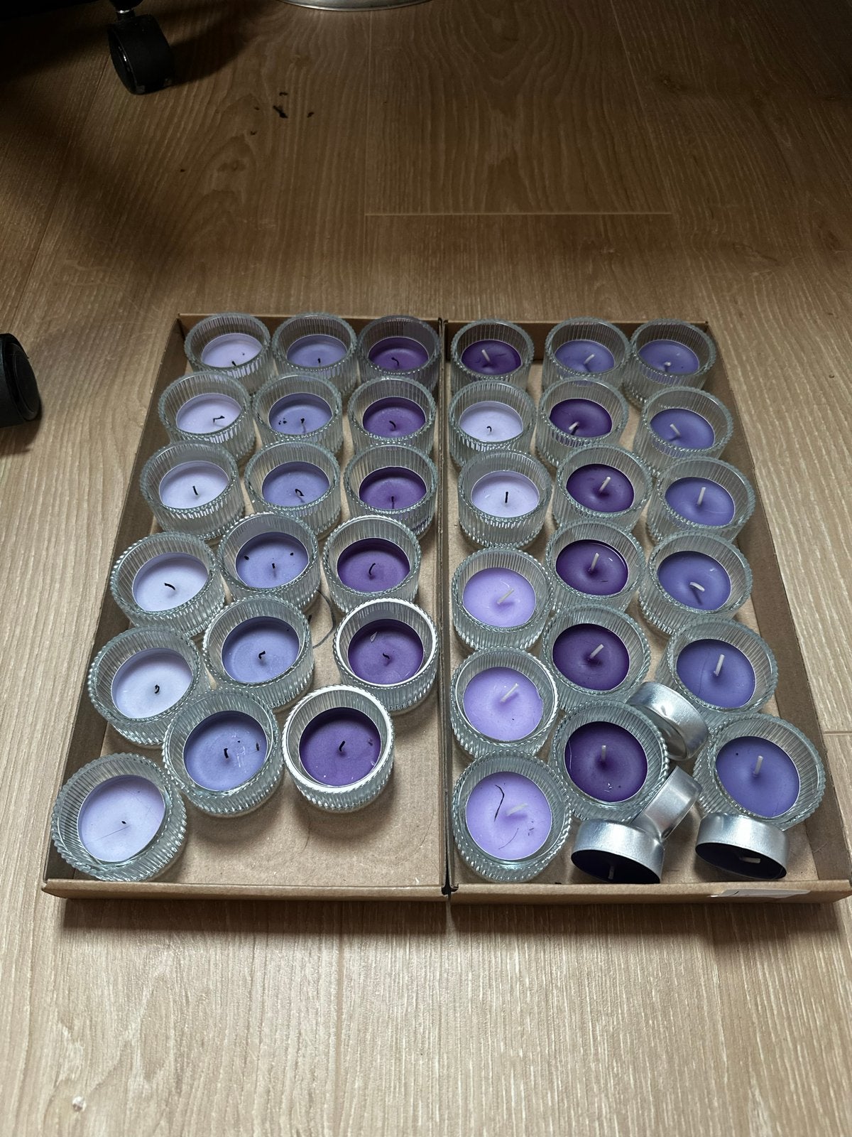 IKEA FINSMAK Theelichtjes 40x paars/lila kaarsen, Paars, IKEA, Ophalen of Verzenden, Kaars