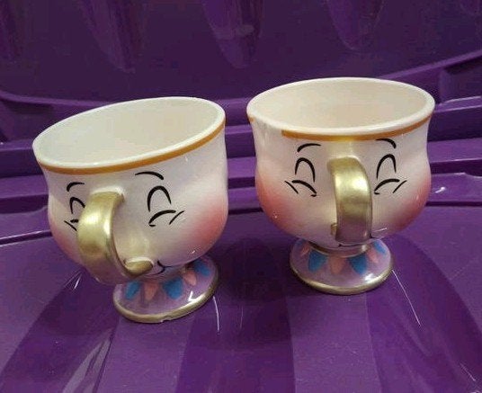 Disney kopje barstje Belle en het beest theekopje - 2 kopjes, Verzenden, Assepoester of Belle, Nieuw, Servies