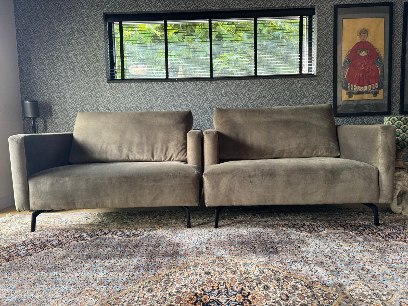 2x Love Seat van Eijerkamp Zutphen velours, Ophalen, Overige maten, 75 tot 100 cm, Zo goed als nieuw