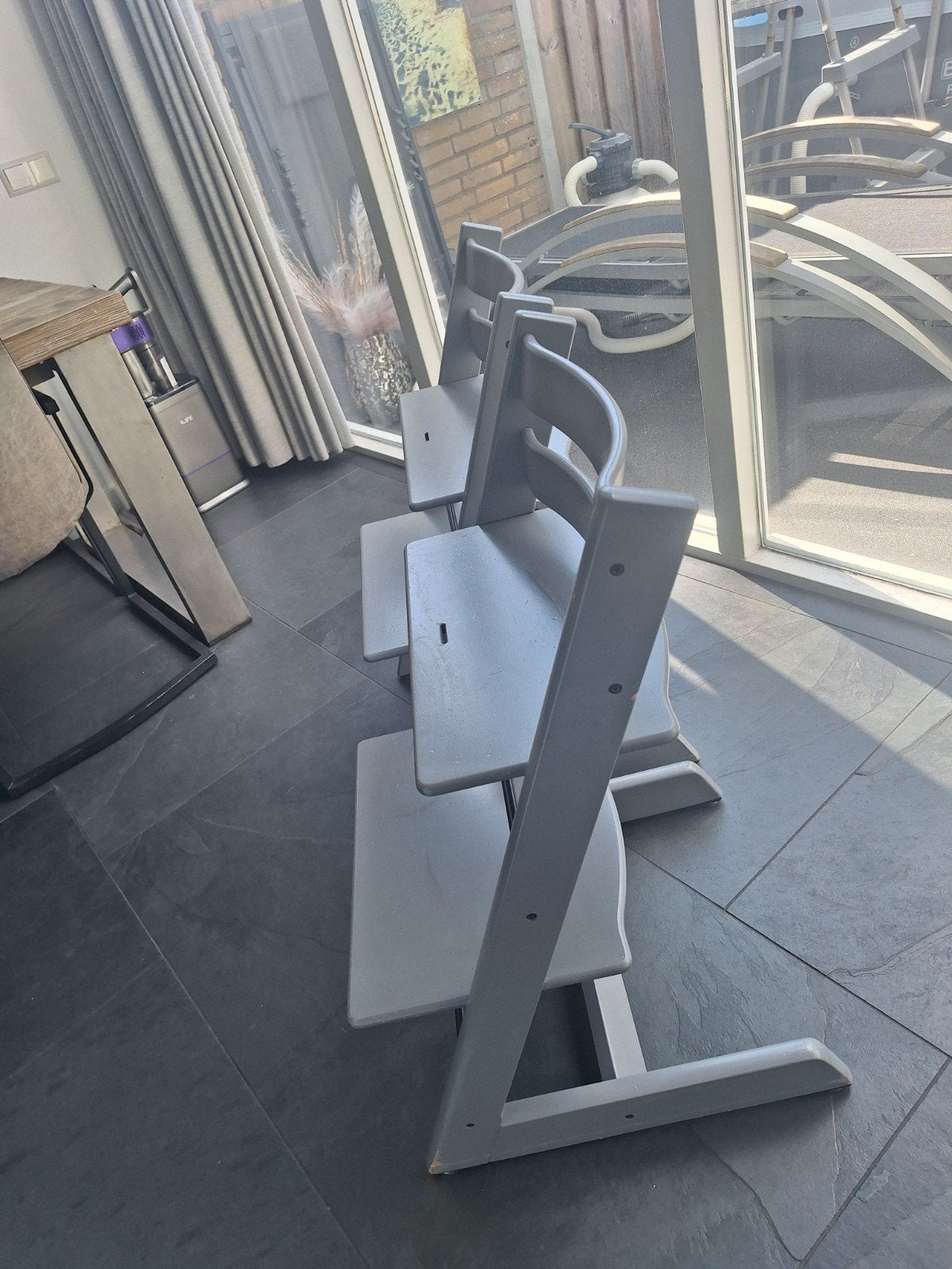 2x stokken stoelen, Kinderen en Baby's, Kinderstoelen, Ophalen, Gebruikt, Meegroeistoel