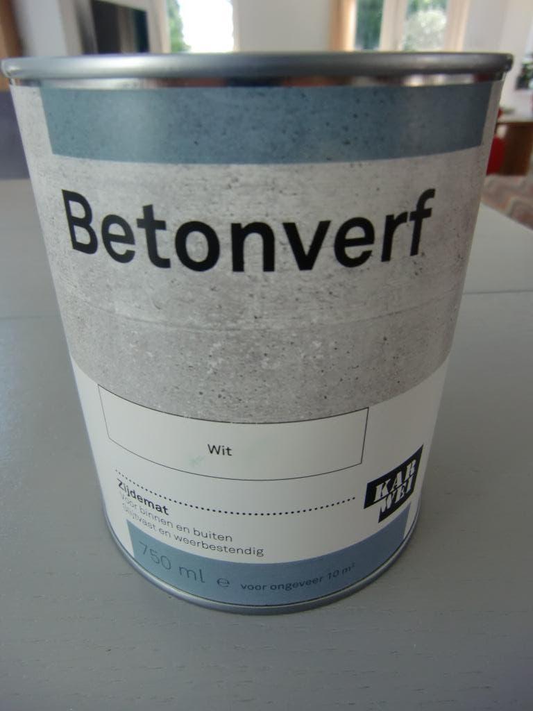 betonverf 750 ml kleur wit Karwei, Doe-het-zelf en Verbouw, Verf, Beits en Lak, Ophalen, Wit, Nieuw, Verf