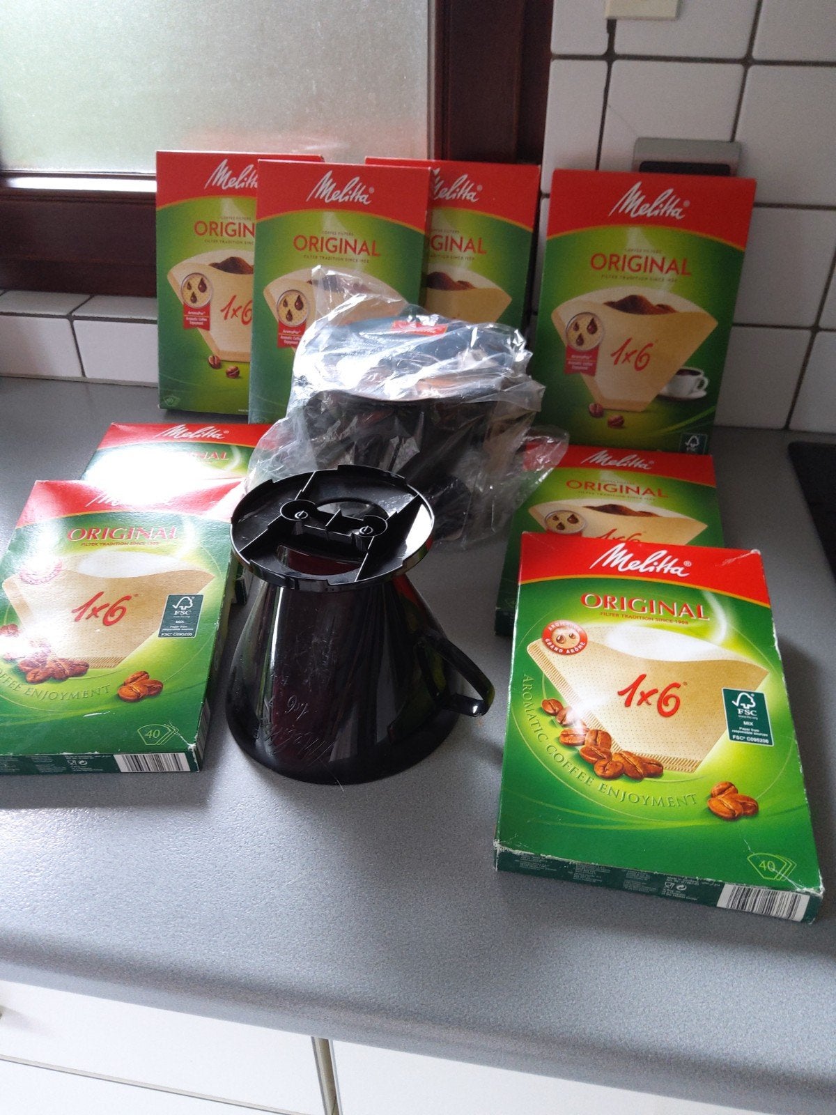 Melita koffiefilter 1stuk en 8 dozen  filter zakken nr.6, Ophalen of Verzenden