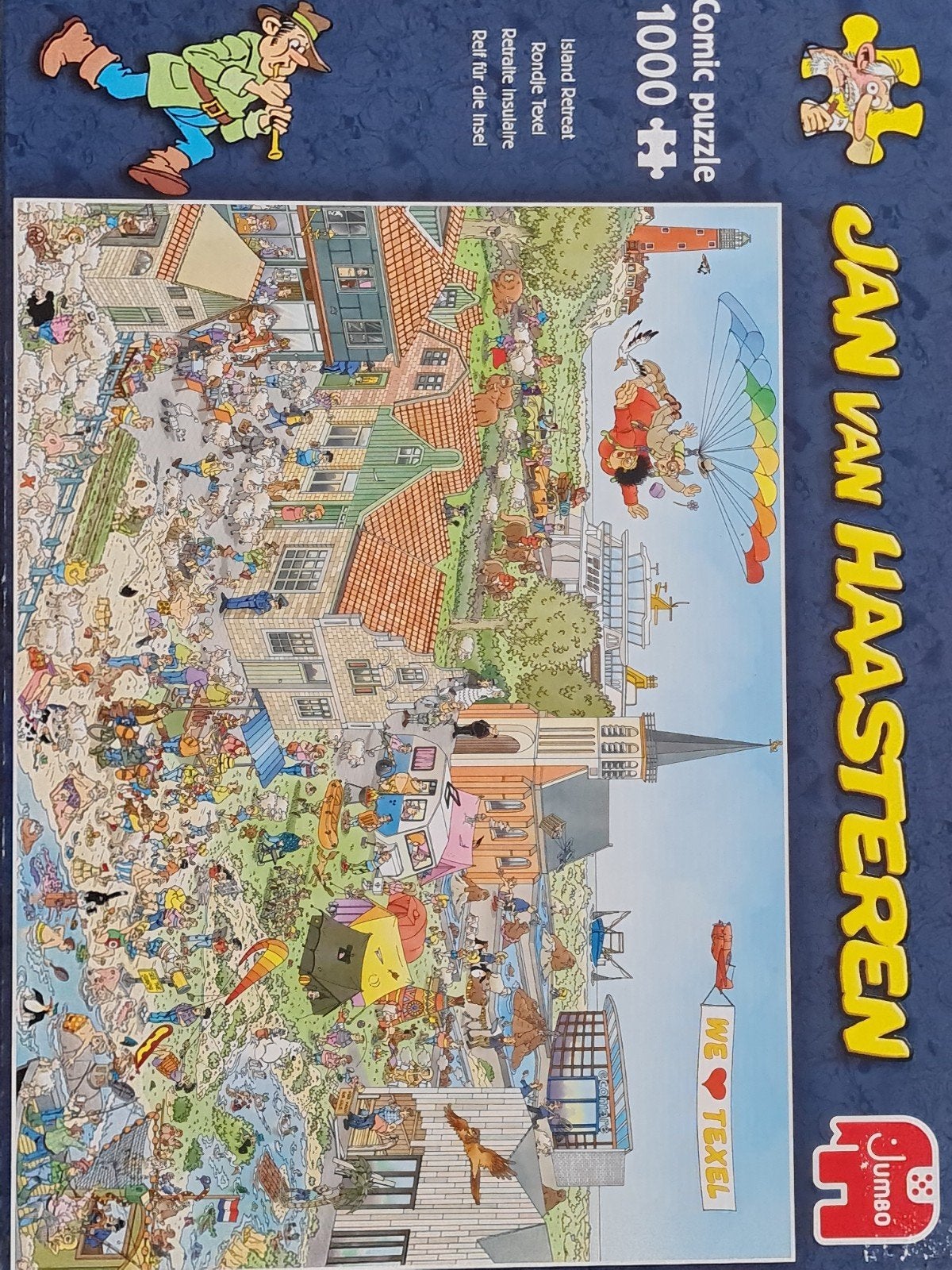 Jan van Haasteren Comic Puzzle - Rondje Texel 1000 stukjes, Ophalen, Meer dan 50 stukjes, Zo goed als nieuw, 6 jaar of ouder