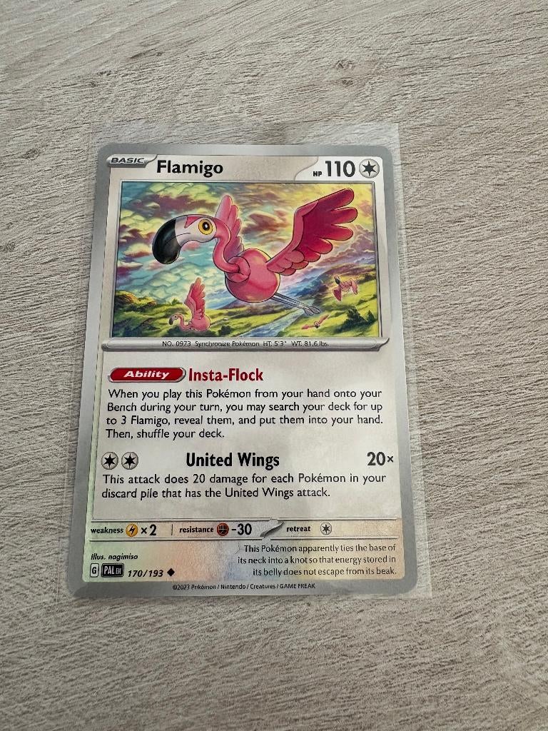 Flamigo 170/193 Paldea Evolved - Pokémon Kaart, Ophalen of Verzenden, Nieuw, Losse kaart