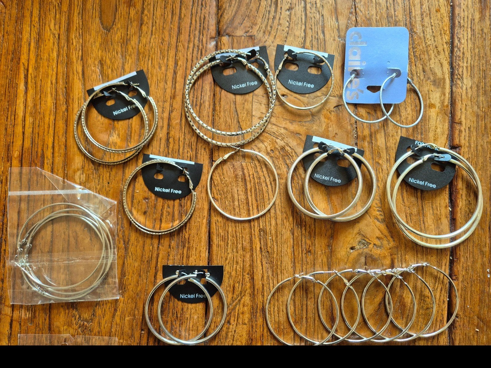 Partij zilverkleurige creolen, oorringen. Sieraden maken, Ophalen of Verzenden, Nieuw, Zilver, Overige materialen