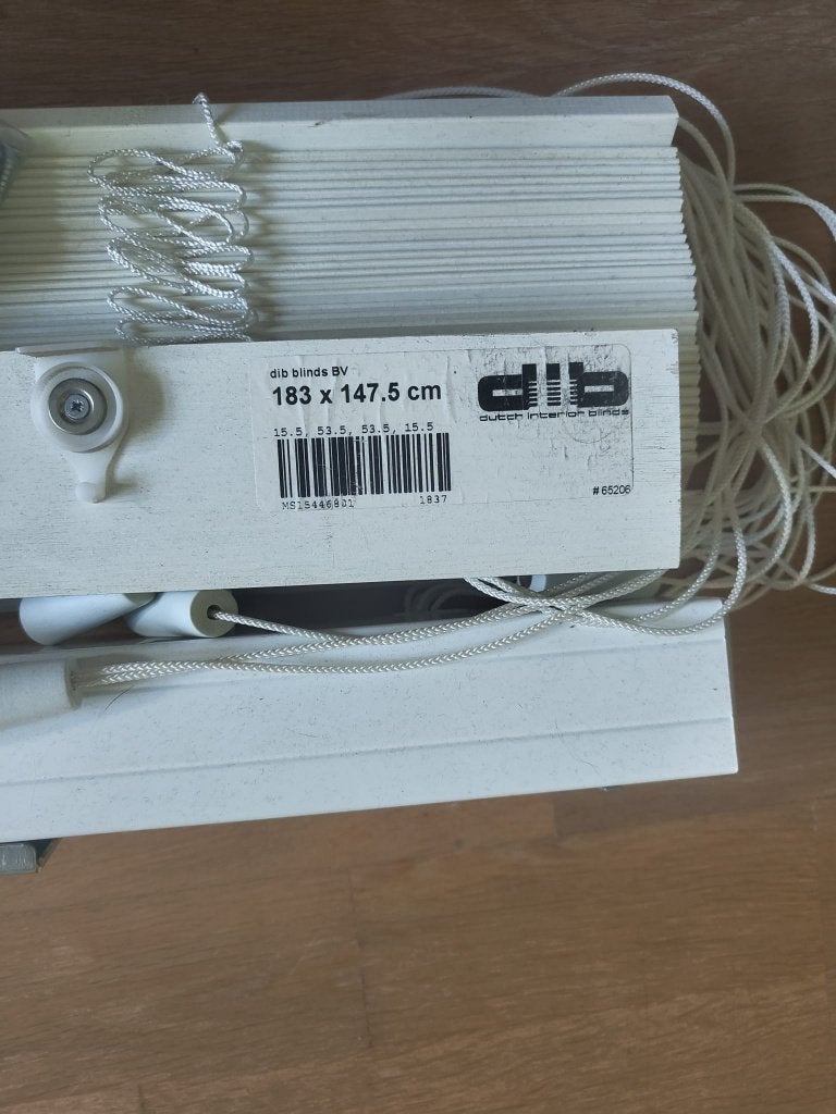 Dib blinds bv houten Jaloezieen 183x147.5, Ophalen, Jaloezie, Overige merken, 147 cm