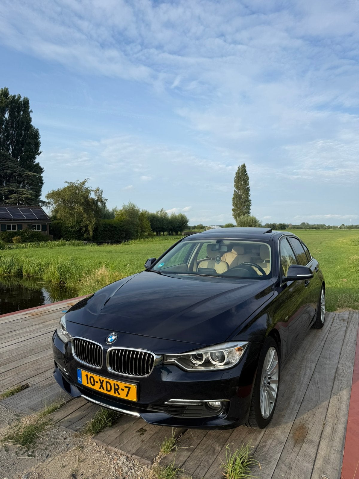 BMW 320i F30 Luxury Line | Automaat | NAP, Auto's, BMW, Achterwielaandrijving, 4 cilinders, Blauw, Origineel Nederlands