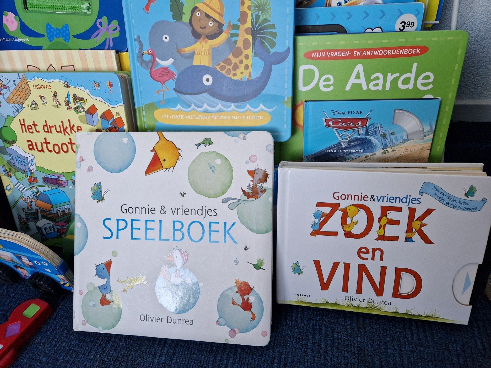 Gonnie & Vriendjes Speelboek en Zoek en Vind, Olivier Dunrea, Uitklapboek, Fictie algemeen, Jongen of Meisje