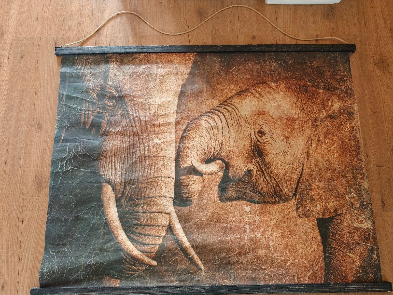 Grote olifanten poster 120x90 cm, Verzamelen, Posters, Ophalen, Zo goed als nieuw, A1 t/m A3, Dier of Natuur