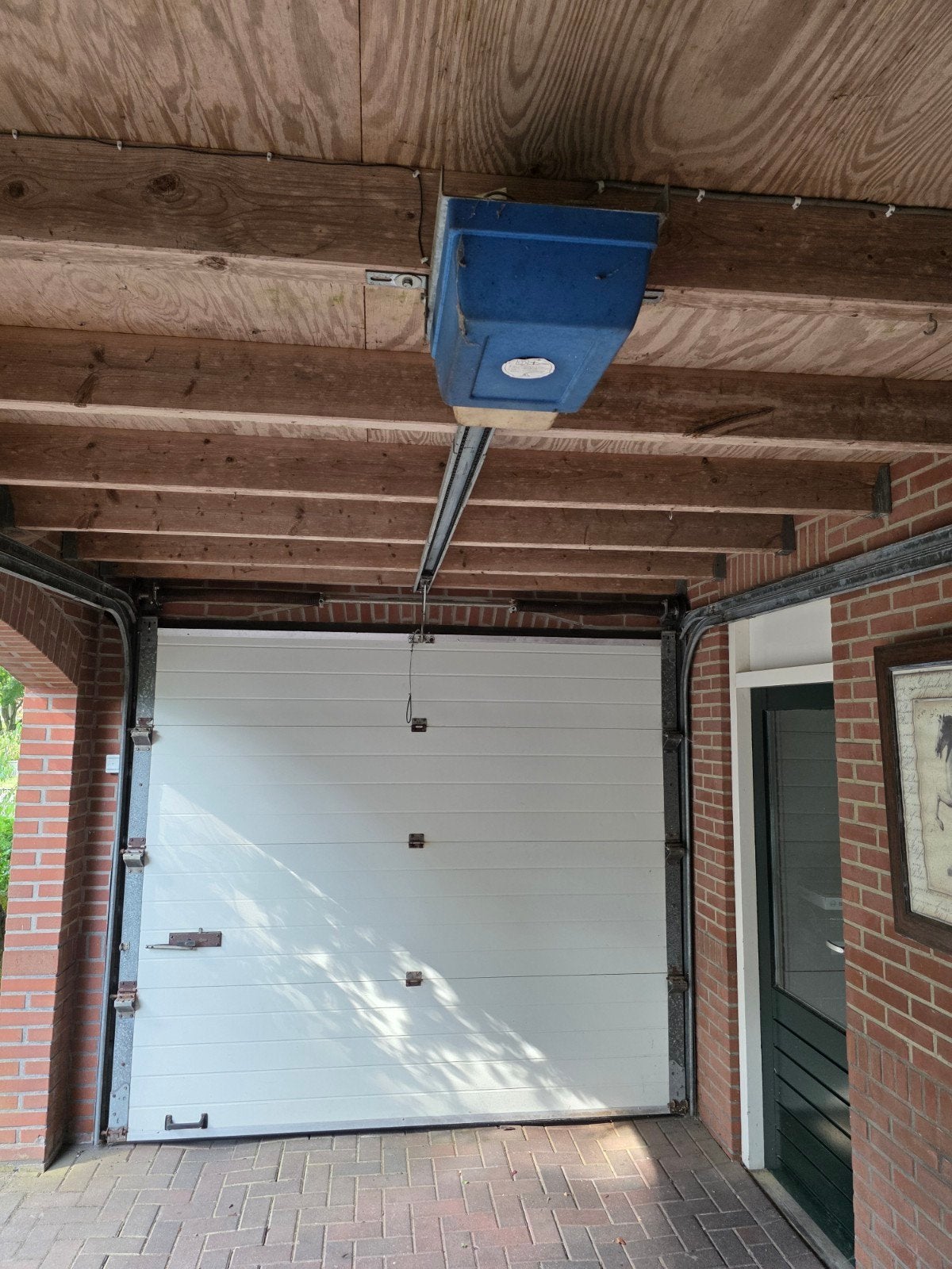 Elektrische garagedeur sectionaalpoort., Ophalen, Gebruikt, Garagedeur, Metaal