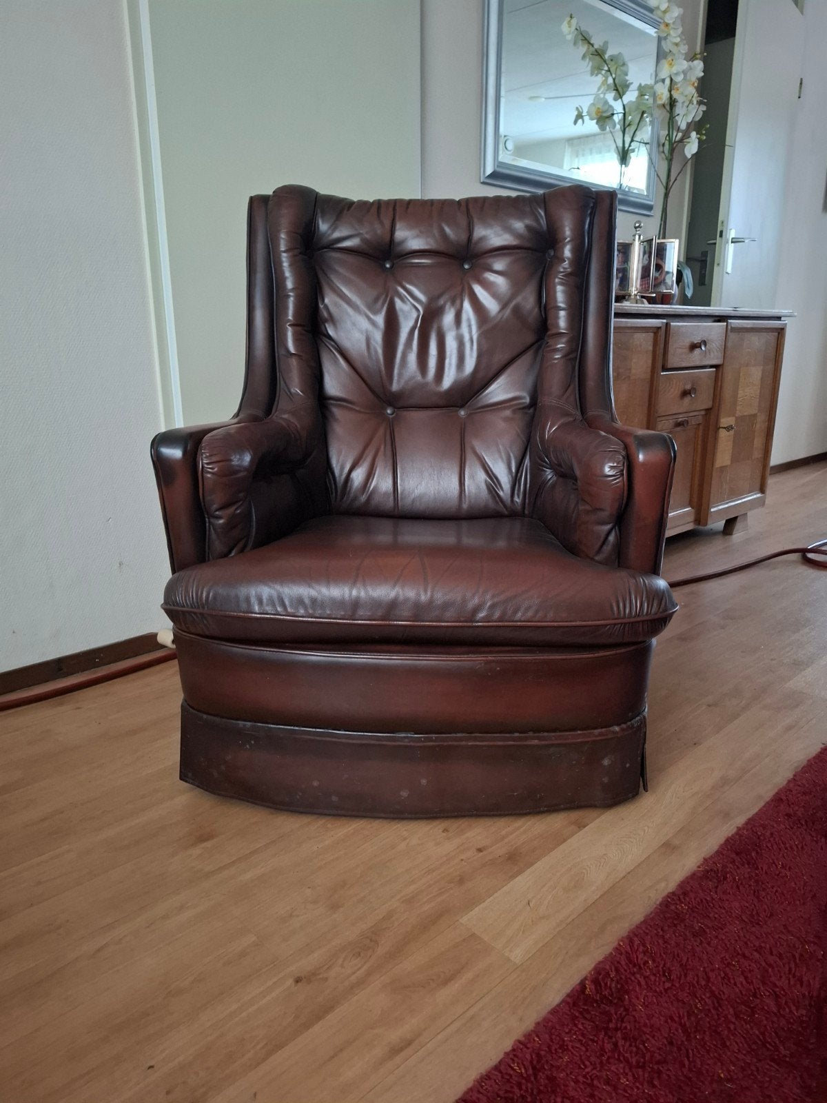vintage fauteuil, Ophalen, Klassiek, Zo goed als nieuw, 50 tot 75 cm