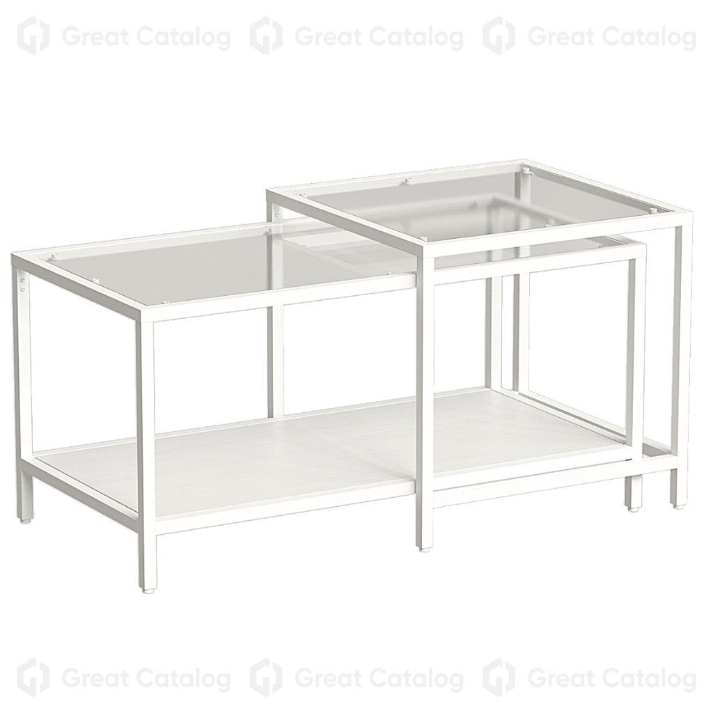 IKEA VITTSJO nesting coffee table, Ophalen, Gebruikt, 50 tot 100 cm, 50 tot 100 cm