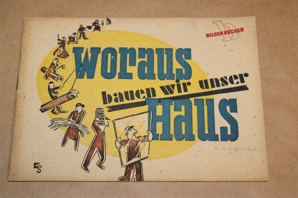 Oud Duits prentenboek - Bouwen van een huis - 1948 !!, Boeken, Ophalen of Verzenden, Zo goed als nieuw
