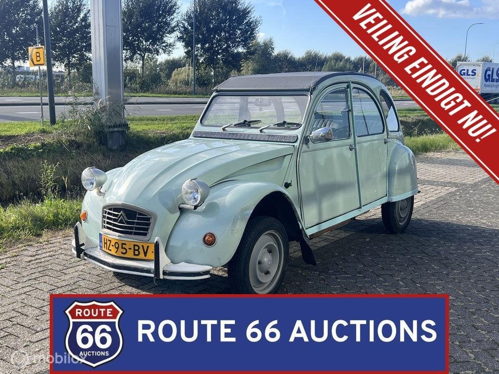Citroën 2CV | 1982 | Route 66 Auctions, Auto's, Overige carrosserieën, Citroën, Zwart, Bedrijf