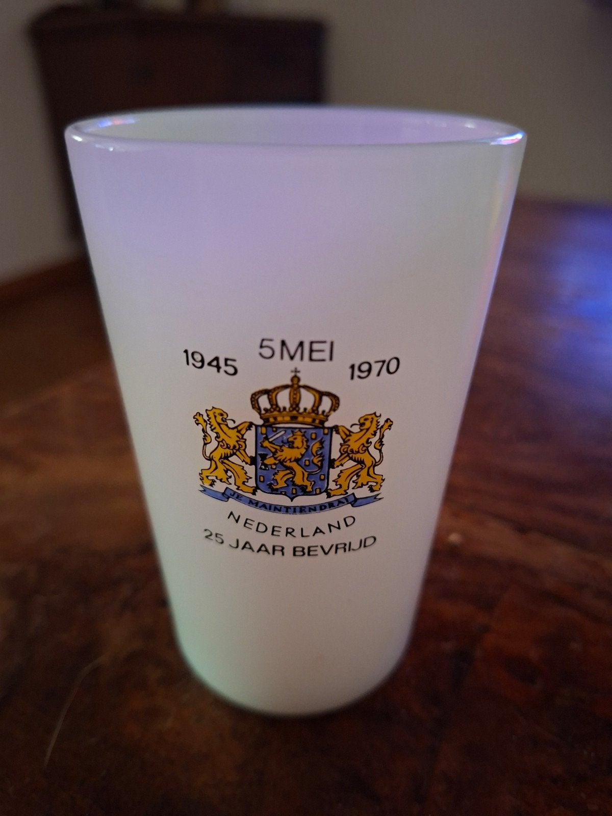Gedenkglas 25 Jaar Bevrijding Nederland 1945-1970, Ophalen of Verzenden