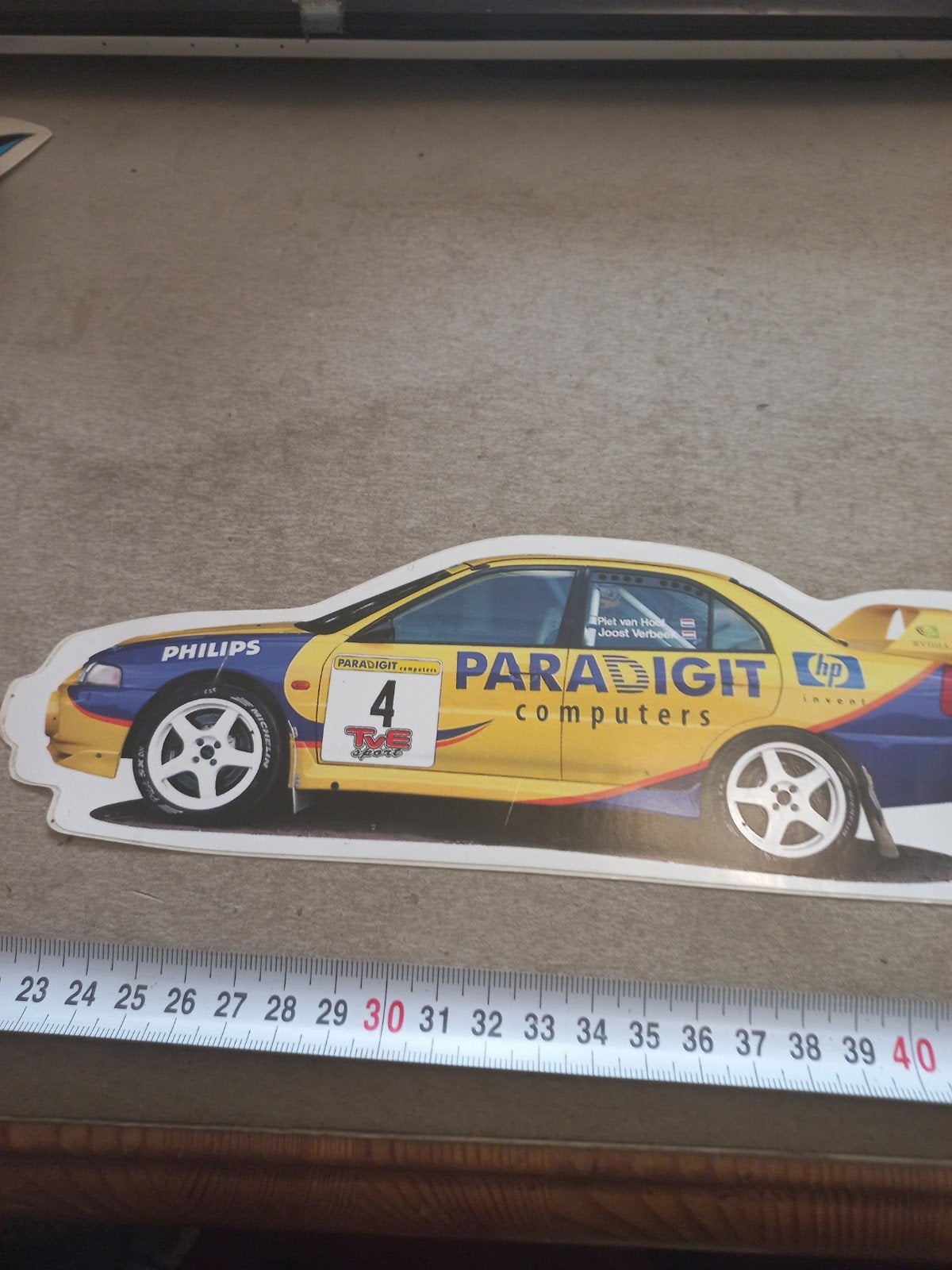 Rally auto sticker - Philips Paradigit Computers, Ophalen of Verzenden, Gebruikt