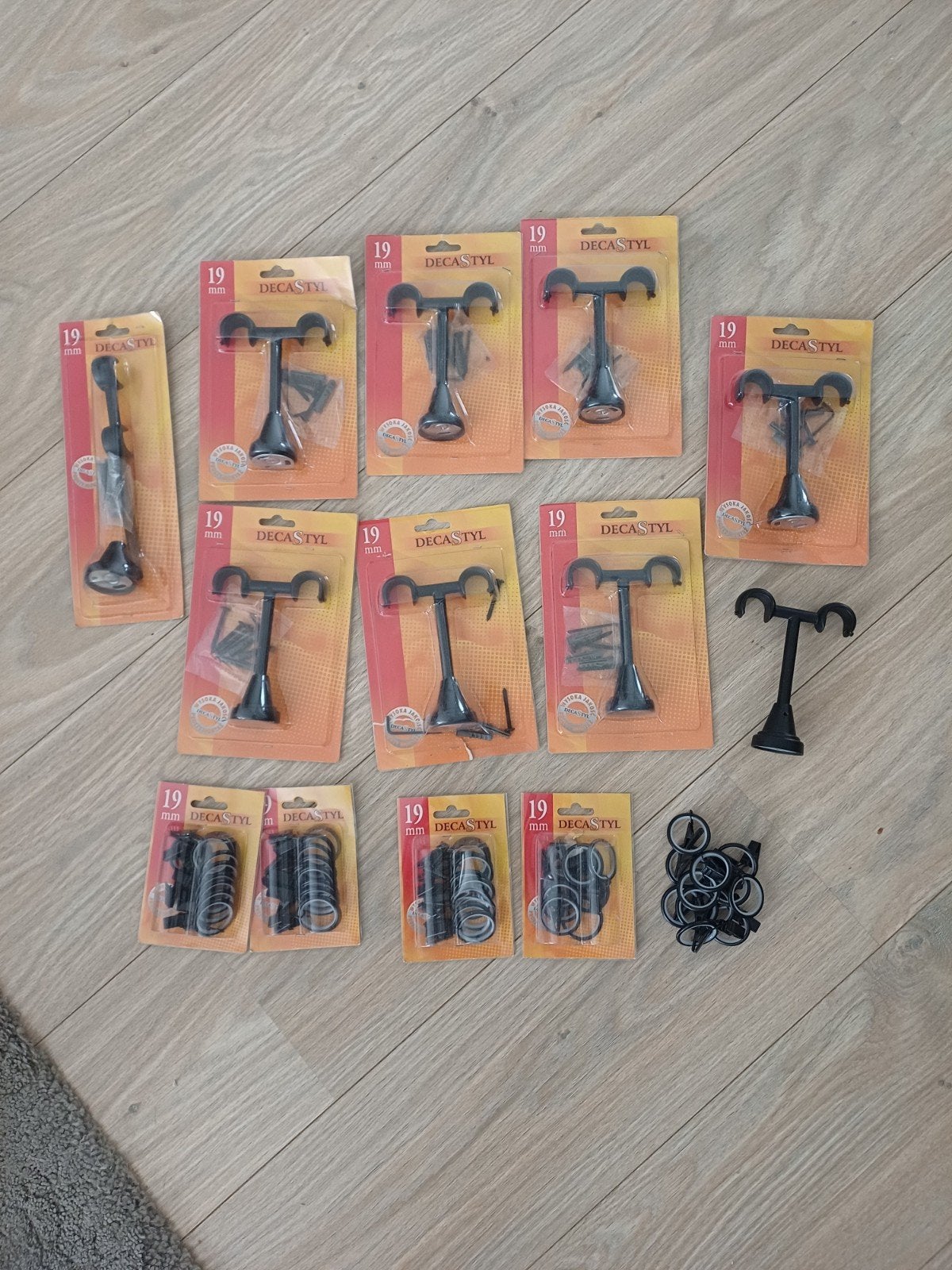 Gordijnroedes en accessoires 19mm Decastyl Zwart, Ophalen, Inclusief montageonderdelen, Overige merken, Zwart